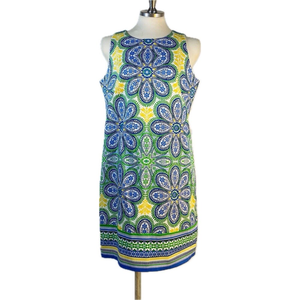 London Times Sleeveless Shift Dress sz 6